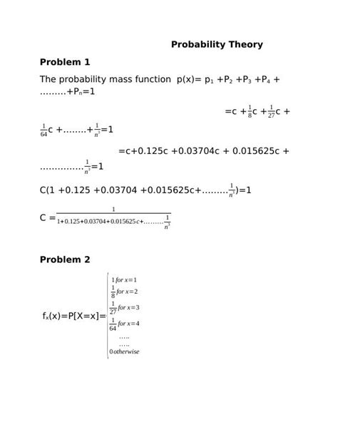 Probability Mathematical Problems 的图像结果
