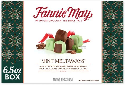 Amazon.com: Fannie May, Premium Milk Chocolate, Mint Meltaways, Holiday ...