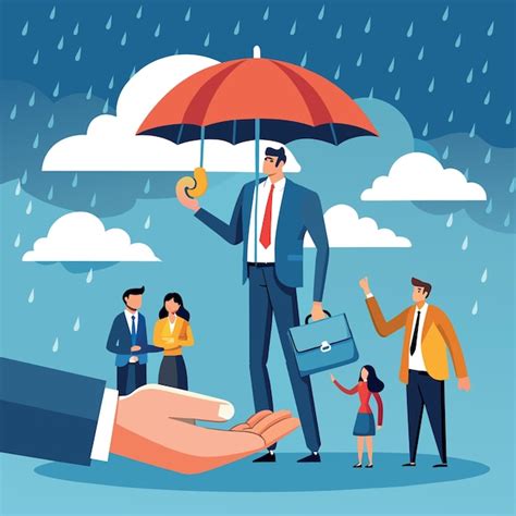 Employee care benefit worker insurance or protection boss or manager to ...