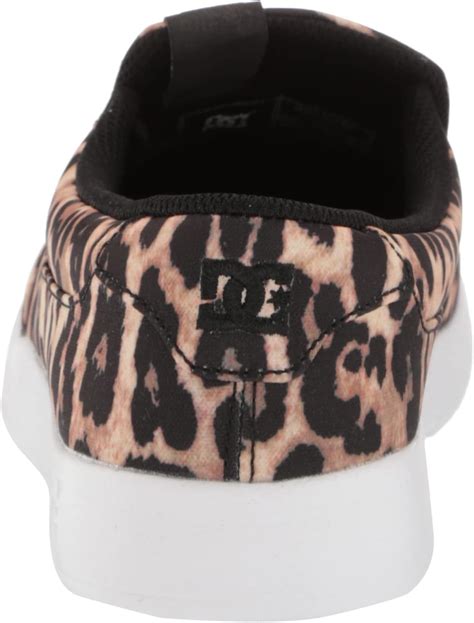 DC Women’s Villain 2 Slip On Casual Slipper Skate Shoe(Leopard Print ...