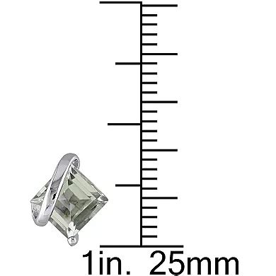 Stella Grace Sterling Silver Green Quartz Stud Earrings