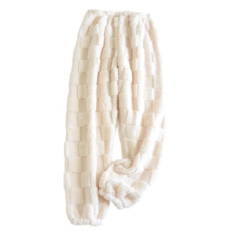 Byworldtasic Women's Pants Women's Fluffy Pajama Pants - Fuzzy Fleece ...