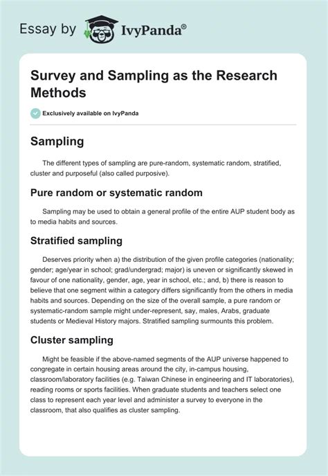 Survey Sampling Methods 的图像结果