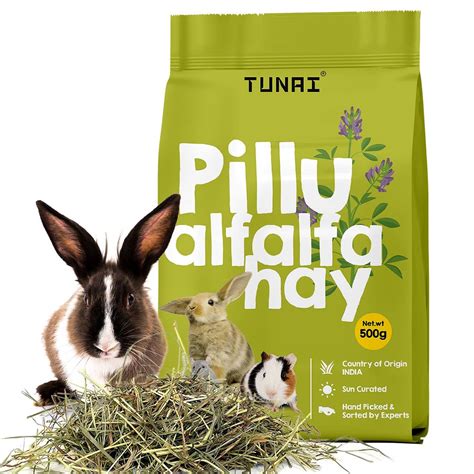 Buy TUNAI Pillu Alfalfa Dried Hay for Rabbit, Hamsters, Guinea Pigs and ...