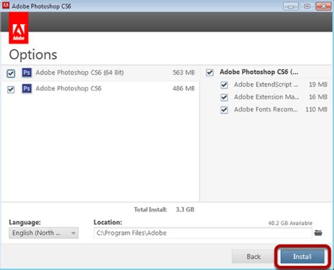 Installation Photoshop 的图像结果