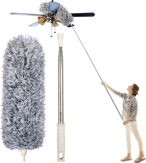 Porslin Microfiber Feather Duster with 100-Inch Extendable Pole ...