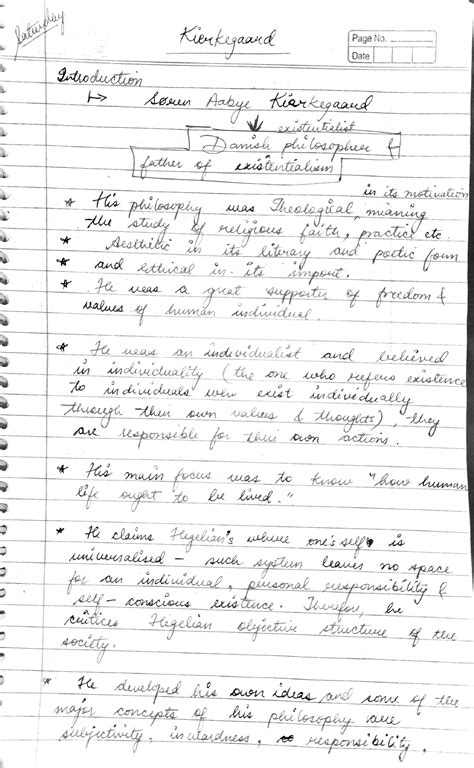 Kierkegaard - Refer for exams - atupiy uekigaand Page No. Date athodu ...
