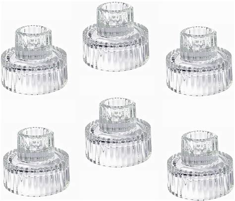 Hosley Set of 6 Glass Taper Candle Holders/Tea Light India | Ubuy