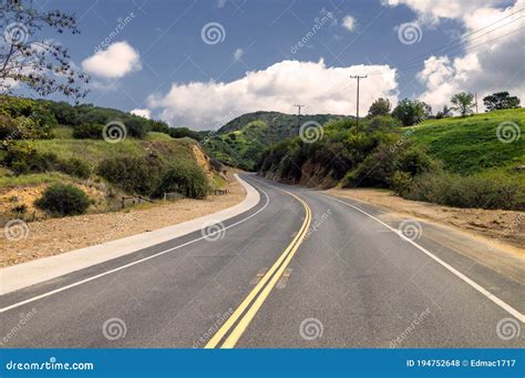 View of Mulholland Highway in Southern California Stock Photo - Image ...
