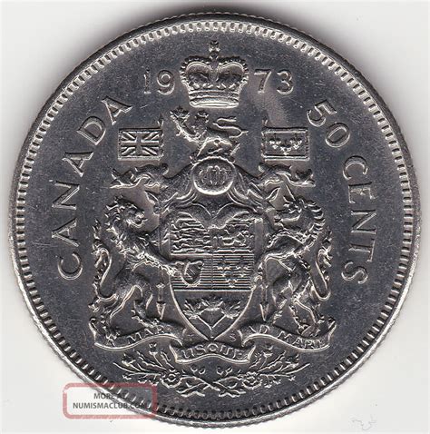 1973 Canadian 50 Cent Coin - Missing Of The A In Ad