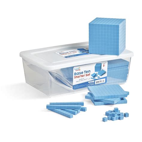 Buy hand2mind Blue Plastic Base Ten Blocks Complete Set, Place Value ...