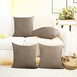 Buy IVAZA Velvet Decorative Cushion Cover 12x12 Inch - Set of 4, Soft ...