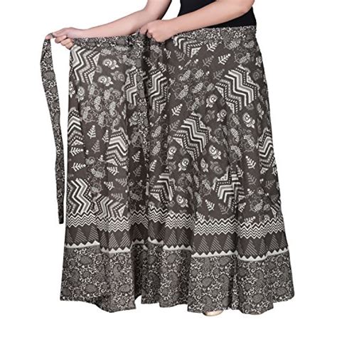 Buy Jaipur Skirt Women's New Jaipuri Print Cotton Printed Wrap-around ...