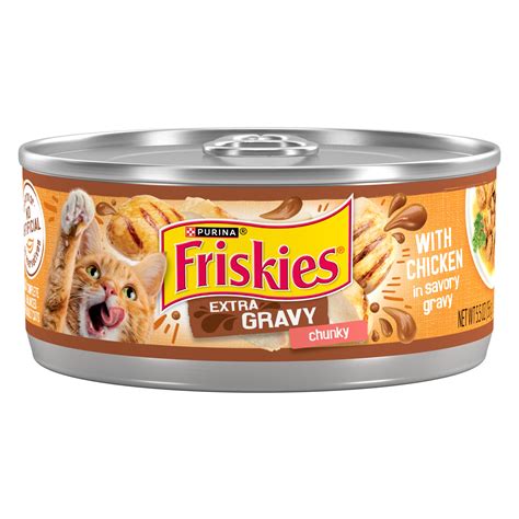 (24 pack) Purina Friskies Extra Chunky Gravy, Soft Chicken, Wet Cat ...