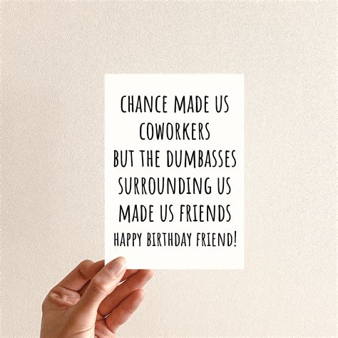 Printable Funny Birthday Card for Coworker Birthday Gift Idea for Her ...