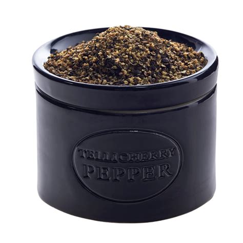 Marisol Tellicherry crushed black pepper in jar