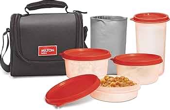 Milton Full Meal Combo 4 Containers Lunch Box - Black - Price History