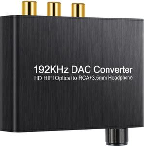 microware 192KHz DAC converter HD HIFI Optical to RCA+3.5mm Headphone ...