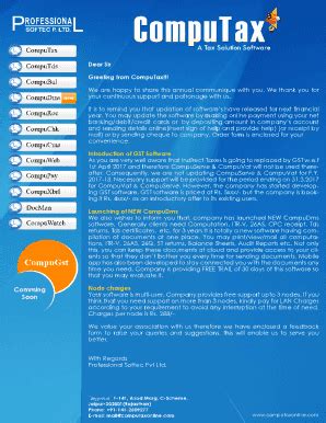 Fillable Online ROFESSIONA - CompuTax User Portal Fax Email Print ...