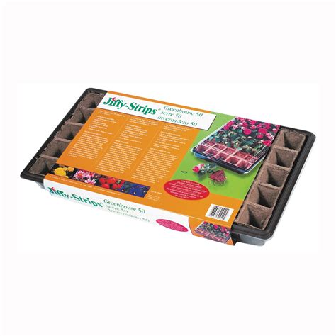 Jiffy TS50H Seed Starter Strip, 11 in L Tray, 22 in W Tray, 50 -Cell ...