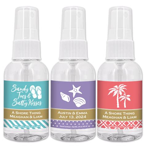 Personalized Hand Sanitizer Favors - 2oz Spray - Famous Favors