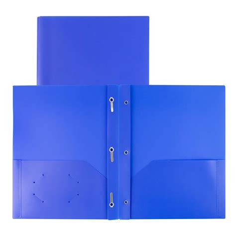 Snapklik.com : Blue 3-Prong Plastic Folders