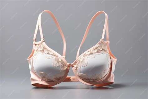 Female bra with lace isolated on white background | Premium AI ...