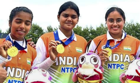 Indian women's compound archery team wins gold at world cup