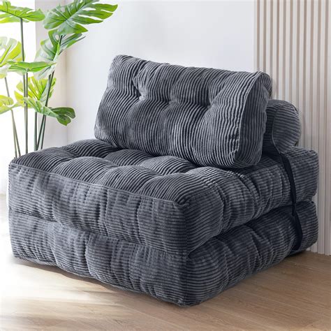 MAXYOYO Folding Sofa Bed, Convertible Sleeper Chair with Pillow ...