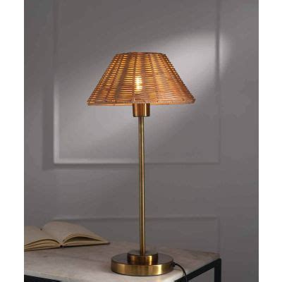 Rattan table lamp | Buy cane table lamp online | Kalpané