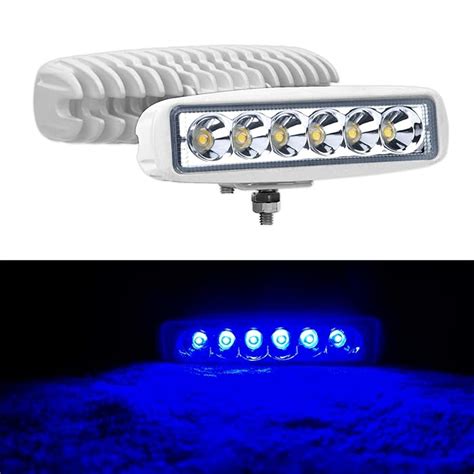 Buy Blue 18w Led Pontoon Boat Dock Lights, Marine Spotlight for Kayak ...