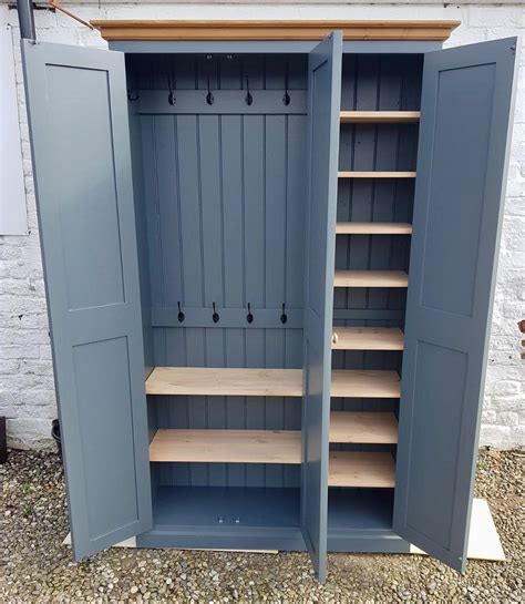 3 Door Hall /Utility Room / Cloak Room Coat & Shoe Storage Cupboard ...