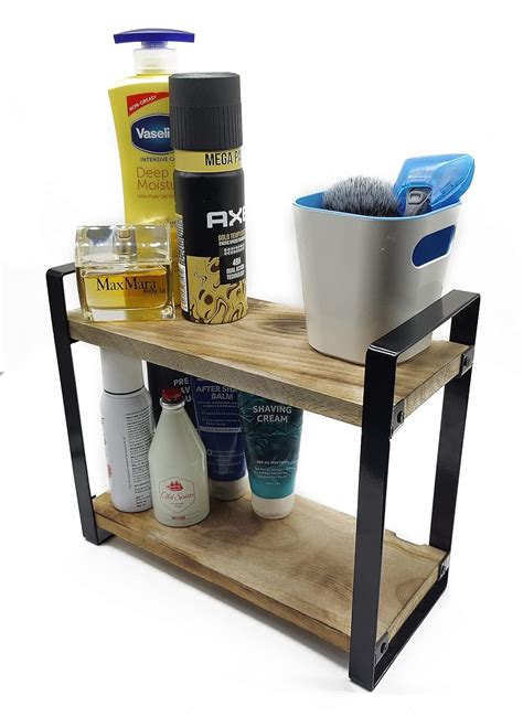 JVS 2 Tier Kitchen Rack Wood, Countertop, Tiered Shelf : Amazon.in ...