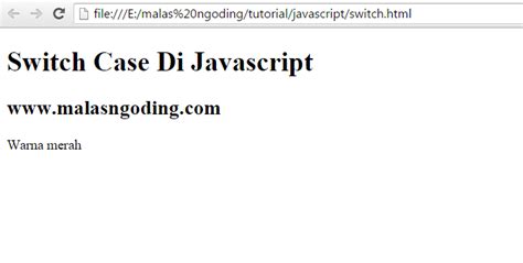 Switch Case in JavaScript 的图像结果