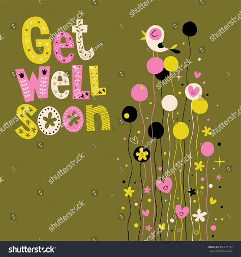 Get Well Soon Greeting Card Stock Vector (Royalty Free) 436474792 ...