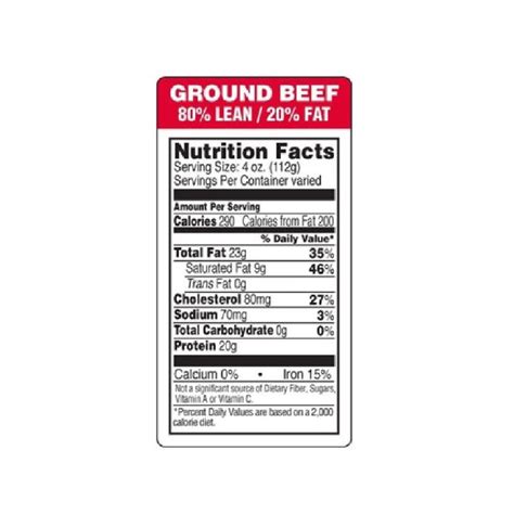 Ground Beef Hamburger Nutrition Facts at Joseph Park blog