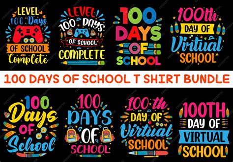 Premium Vector | 100 th day school typography t shirt design, 100 day of school colorful T-shirt ...