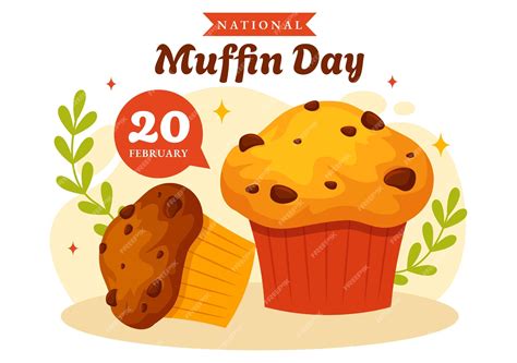 Premium Vector | National muffin day vector illustration with chocolate ...