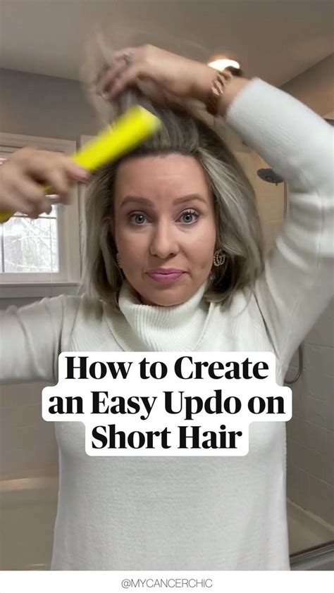 Short Hair Updo Tutorial 的图像结果