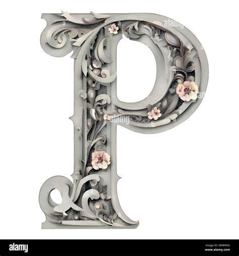 letter P on plasterboard with flowers Stock Vector Image & Art - Alamy