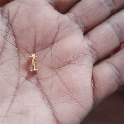 P.C. Chandra Jewellers 22kt(916) BIS Hallmarked Yellow Gold Nosepin - 0 ...