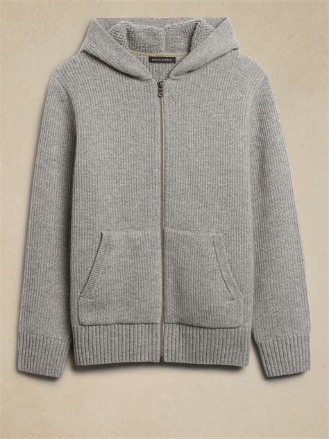Enna Merino-Cashmere Hoodie Sweater | Banana Republic
