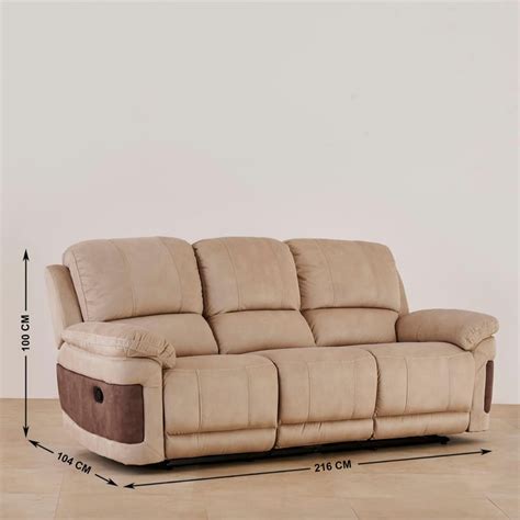 Buy Dawson Fabric 3-Seater Recliner - Beige from Home Centre at just ...
