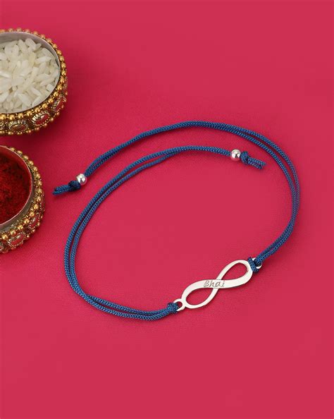 Carlton London Blue 925 Sterling Silver Rakhi – Carlton London Online