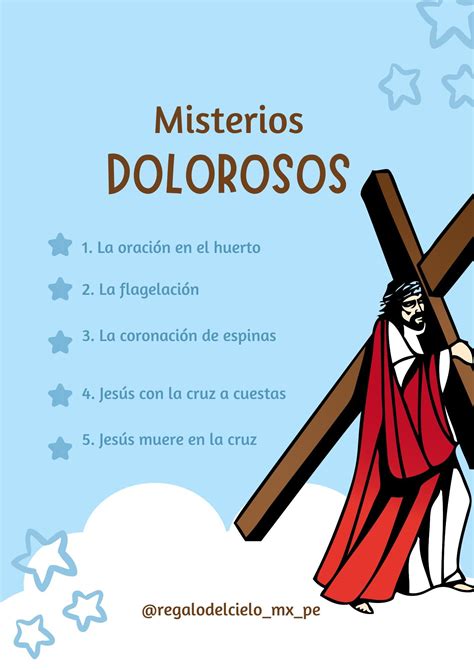 MISTERIOS DOLOROSOS | Rosario para niños, Oraciones catolicas, Temas de ...