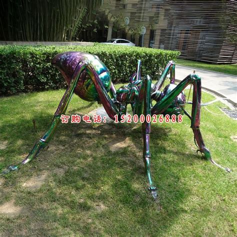 蜘蛛雕塑不锈钢动物雕塑-宏通雕塑