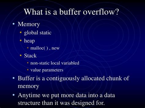 Image result for Buffer Overflow Definition