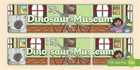 Dinosaur Museum Display Banner (teacher made) - Twinkl
