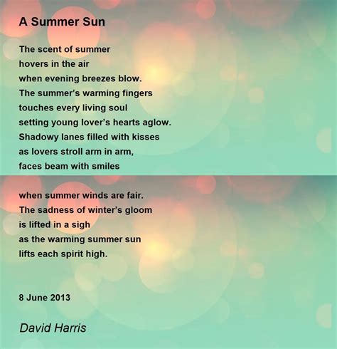 Free Verse Poems About Summer
