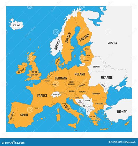 European Union Map With Capitals